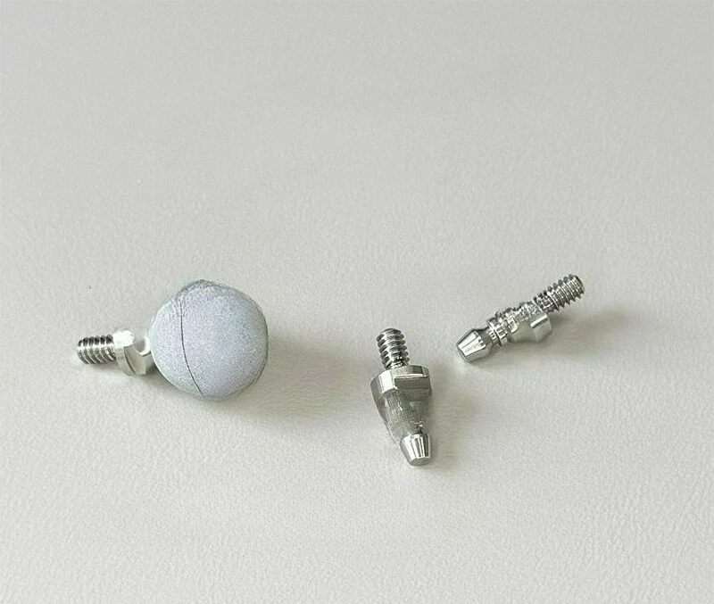 2pcs Optical motion capture reflective ball base Stainless steel base C-type buckle Marker ball screw stud is suitable for NDI
