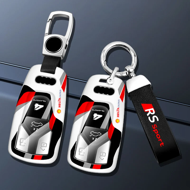 New ABS + TPU Car Remote Key Case Cover  For Audi A4 B9 A5 A6 8S 8W Q5 Q7 4M S4 S5 S7 TT TTS TFSI RS Protector Shell  Accessorie