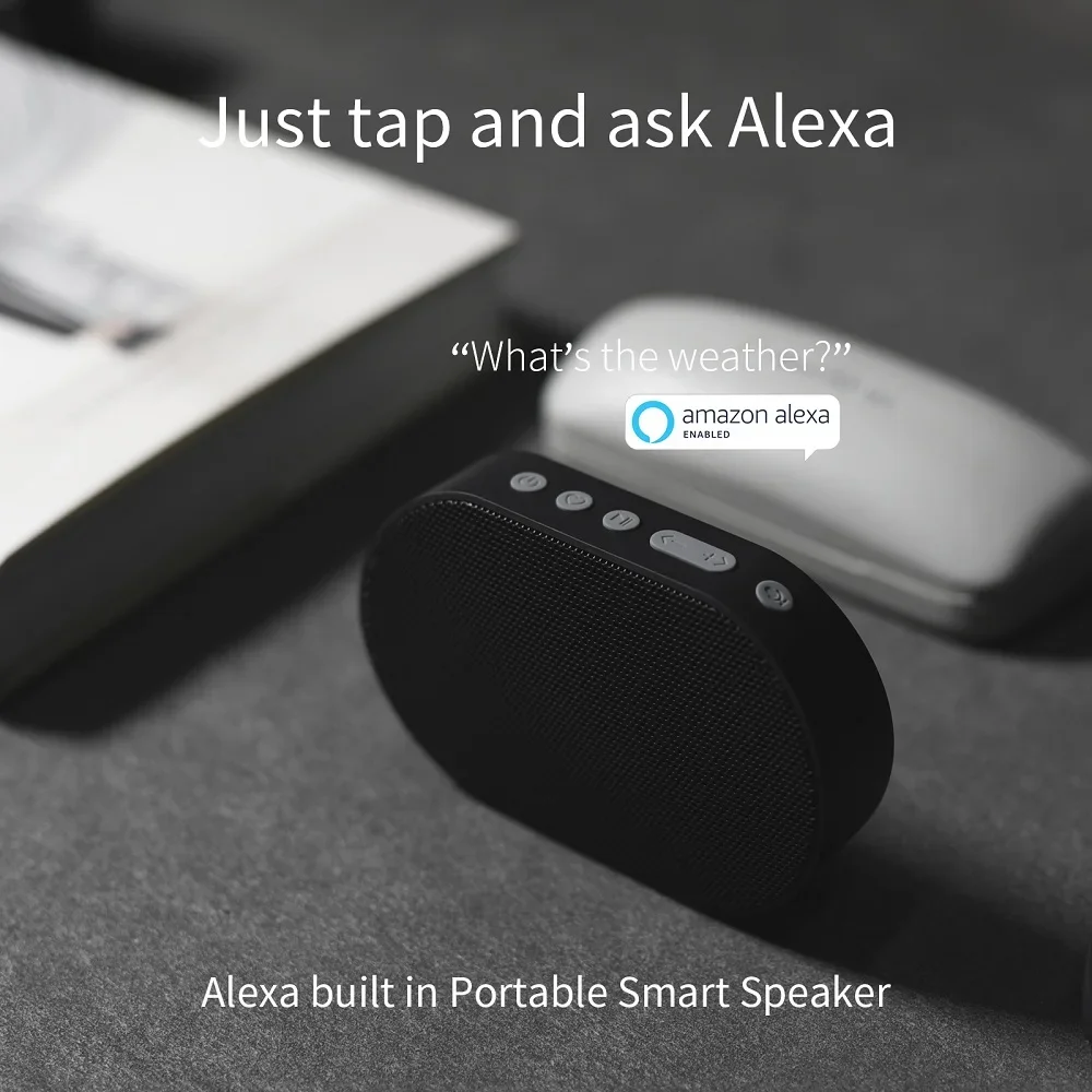 GGMM-Altavoz Bluetooth portátil, reproductor de música con asistente de voz, Mini altavoz inalámbrico, compatible con Alexa, Spotify