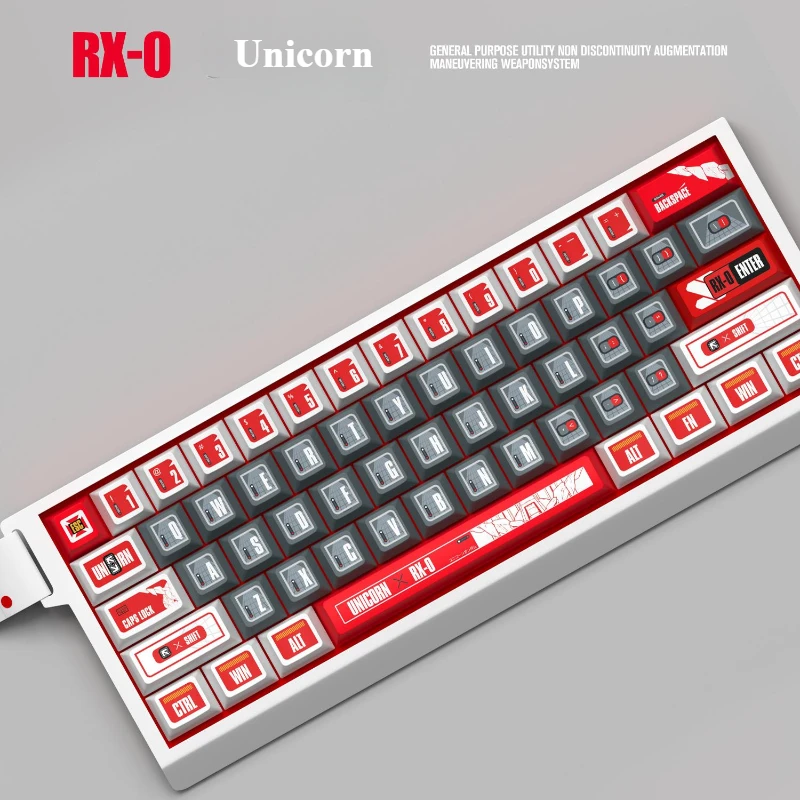 Imagem -03 - Unicórnio Rx0 Tema Keycap Grupo 160key Pbt Custom Nuclear Power Keycap Teclado Cherry Profile Gaming Keycap para Teclado Mecânico