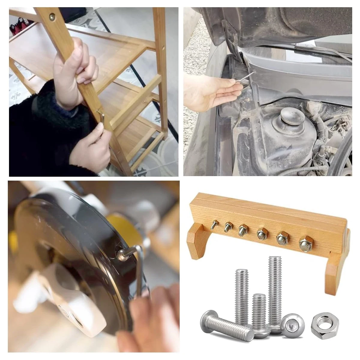 400Pcs Round Hex Head M4x8/10/14/16/18/20/35mm Stainless Steel Bolts And Nuts Set Round Head Hexagon Socket Bolts Assortment Kit