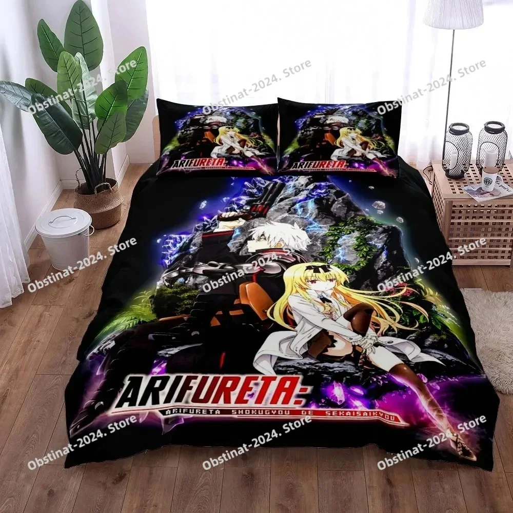 

Hajime x Yue Arifureta Duvet Cover Set King Queen Double Full Twin Single Size Bed Linen Set