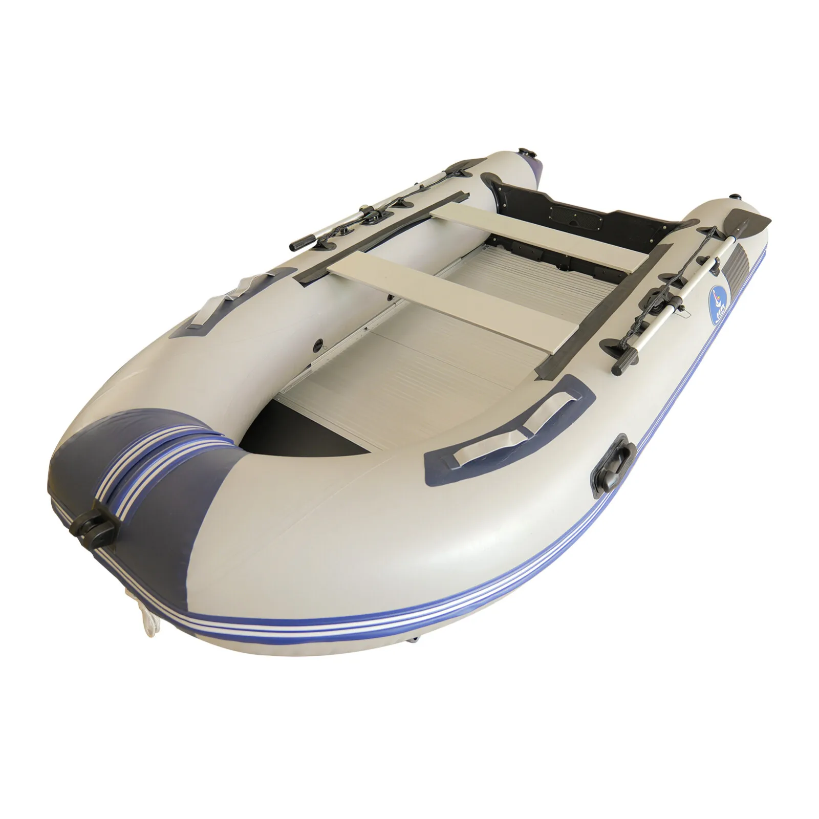 

Marine 3.6 Miles Rubber Fishing Boat Aluminum Alloy Bottom Plate Assault Boat Adapted to 18 HP Engine