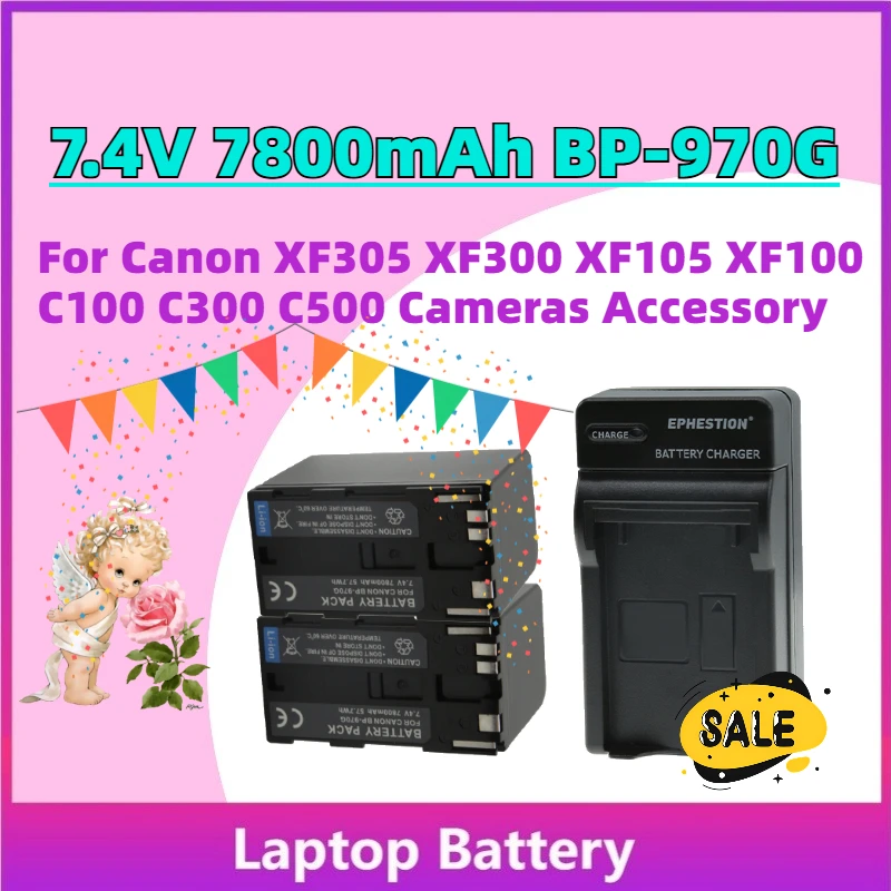 

Быстрая доставка: Аккумулятор 7.4V 7800mAh BP-970G для камер Canon XF305, XF300, XF105, XF100, C100, C300, C500 (аксессуар)