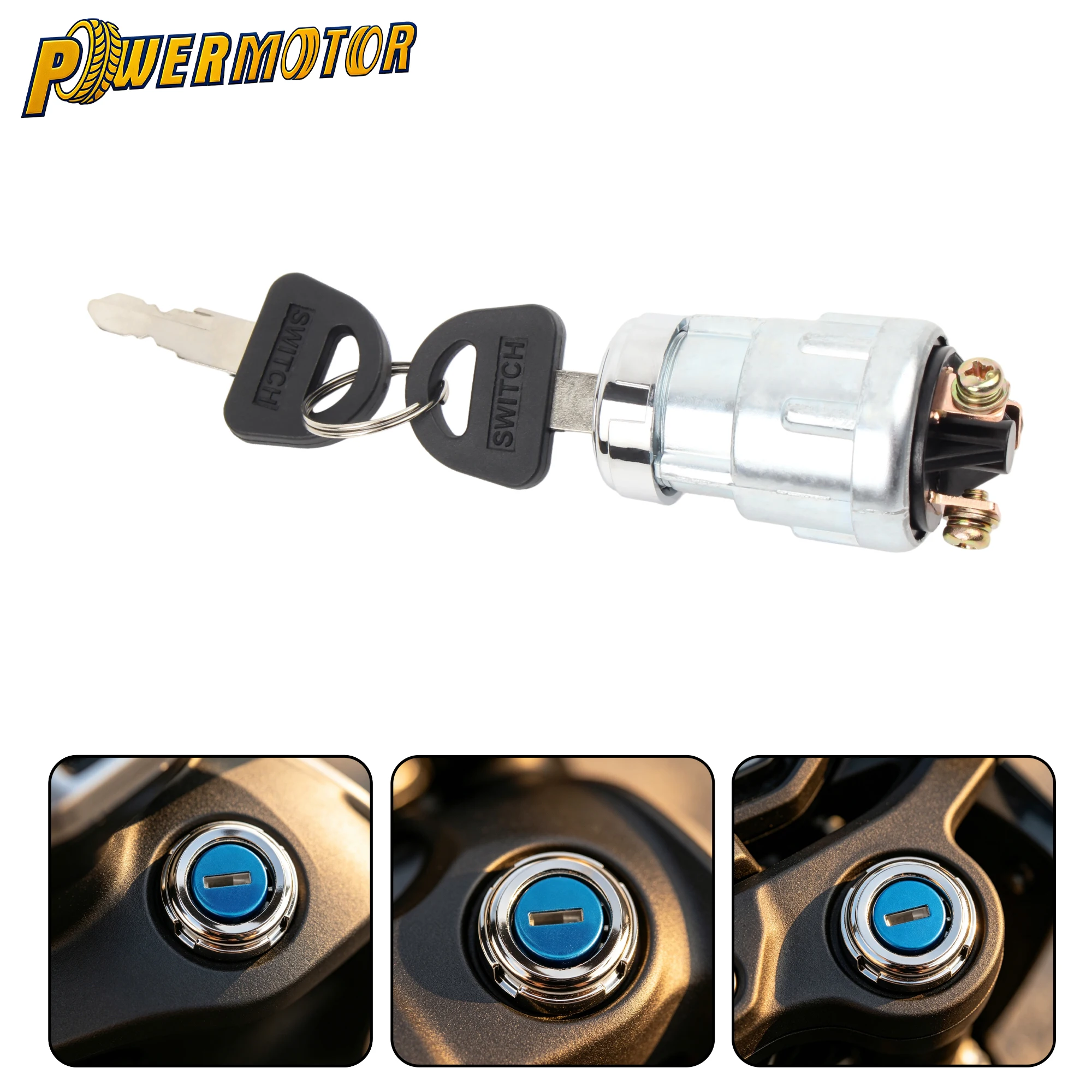 

Universal Motorcycle 3 Position Ignition Starter Switch Engine Ignition Switch Lock For ATV Quad Bike Go Kart Tractor Scooter