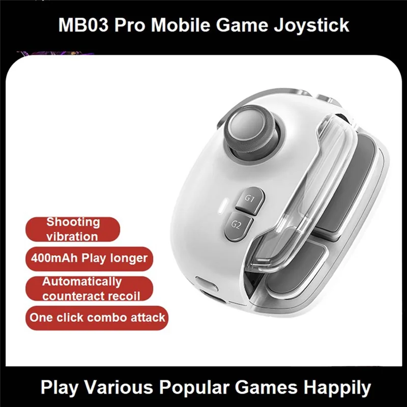 MB03 Pro Game Controller Joystick - Smart Game Control Vibration One-Click Equipment Swap For IOS & Android