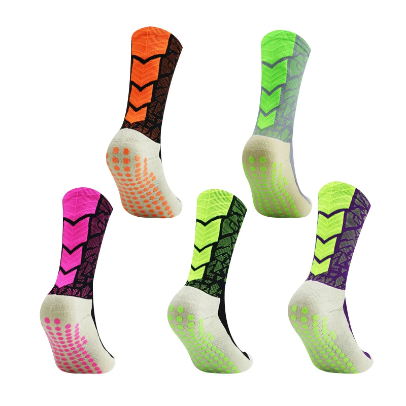 

2023 Grip Anti Slip Non Slip Football Socks Cotton Sport Cycling Running Riding Yoga Socks