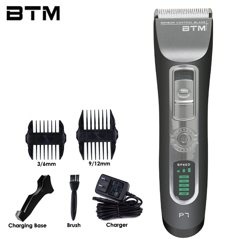 BTM P7 Professional Electric Hair Clipper Rechargeable Hair Trimmer for Men Hair Cutting Machine To Haircut Beard Trimmer