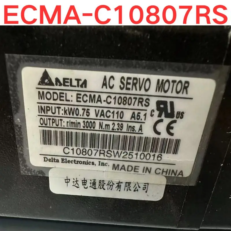 Second-hand test OK,servo motor ECMA-C10807RS