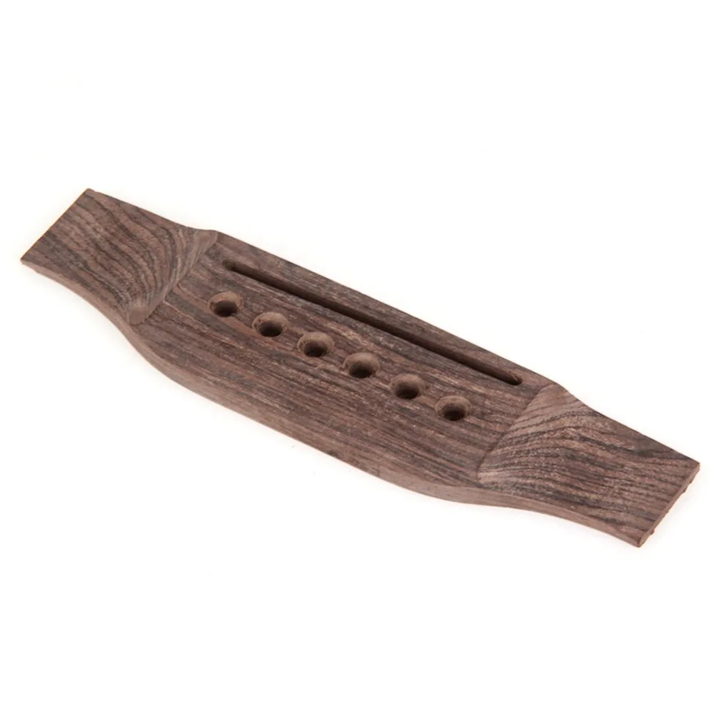 Rosewood Bridge Pins Saddle Nut Sets Wooden Accessories Acoustic Guitar Lower Wooden Bridge Guitar Parts Reddish Brown