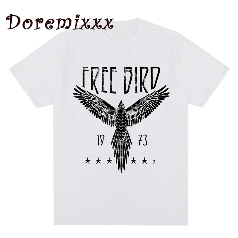 Women T-Shirt Fashion Rock Graphic T Shirts Free Bird Sweatshirt Eagle Tshirt Casual Punk Tees Summer Loose Short Sleeve Tops