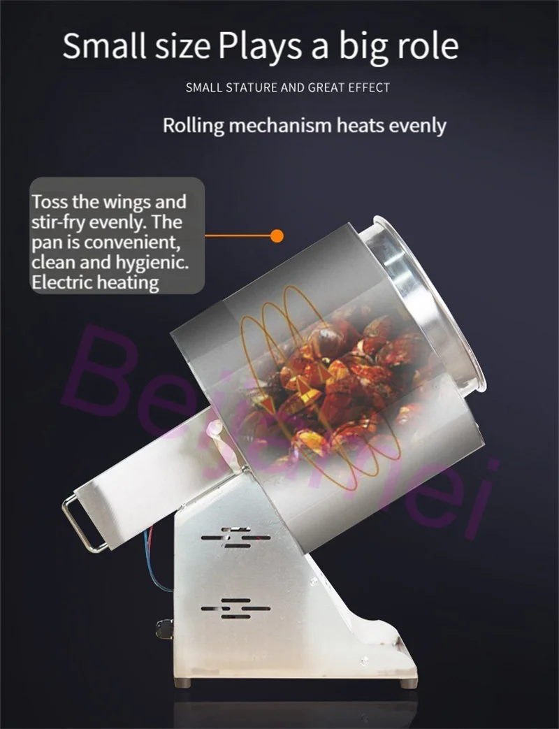 ไฟฟ้ากาแฟ Bean Nut ย่างเครื่องเบเกอรี่ Chestnut ถั่วลิสงวอลนัท Roaster Roller Baker ทอดถั่วลิสงธัญพืช