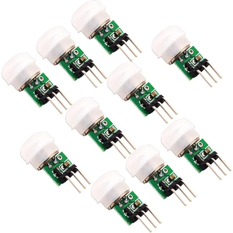 1-10 Uds AM312 PIR Sensor de movimiento al aire libre Mini piroeléctrico infrarrojo PIR módulo de Sensor IR humano cuerpo Detector de Sensor de movimiento Manual
