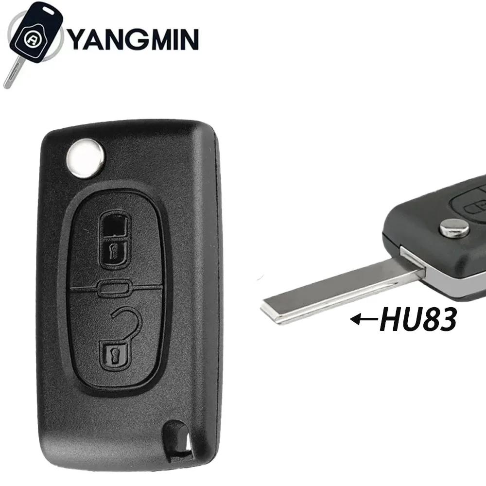 YANGMI 2 Pulsanti ce0523 Peugeot 307 chiave 433 MHz Per Citroen C1 C2 C3 Berlingo clef peugeot 207 307 ID46 CE0523 ASK FSK