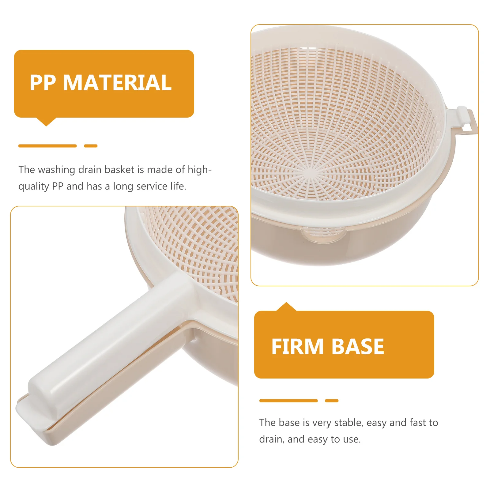 

Double Layer Drainer Basket Vegetable Fruit Cleaning Bowl Strainer Colander Kitchen Pasta Strainer Vegetable Wash Basket