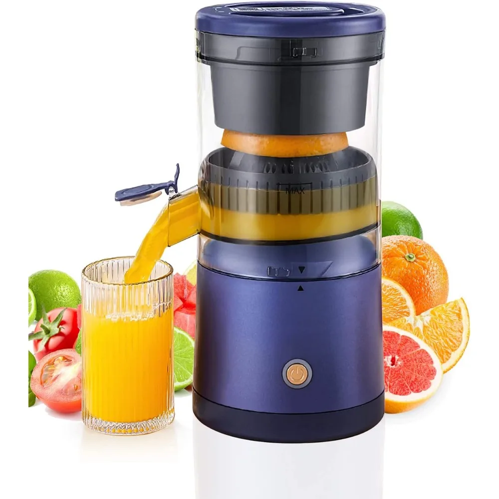 Electric Juicer Rechargeable with USB and Cleaning Brush, Easy To Use & Clean and Detachable Parts, Wireless Portable Juicer