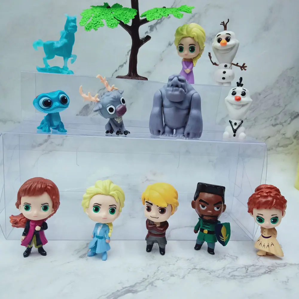 

12pcs/Set Frozen The Snow Queen Princess Anna Elsa Action Figure Kristoff Sven Olaf PVC Model Dolls Collection Birthday Gift Toy