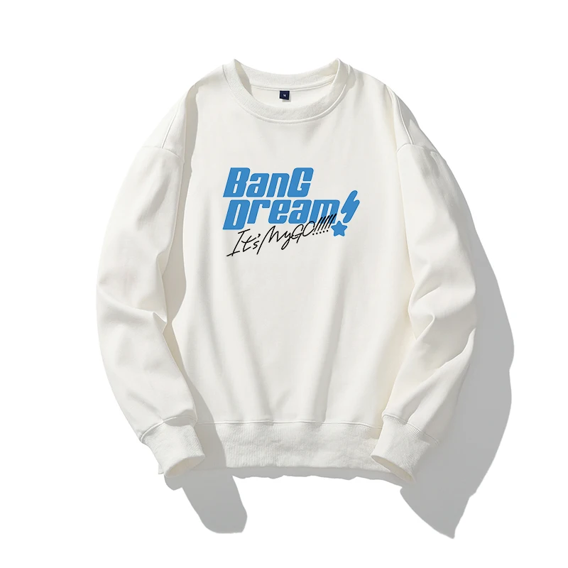 

BanG Dream It's MyGO Autumn and Winter Fashion Casual Loose Round Neck For Men Woman Sweatshirt Basic Solid Color High Quality