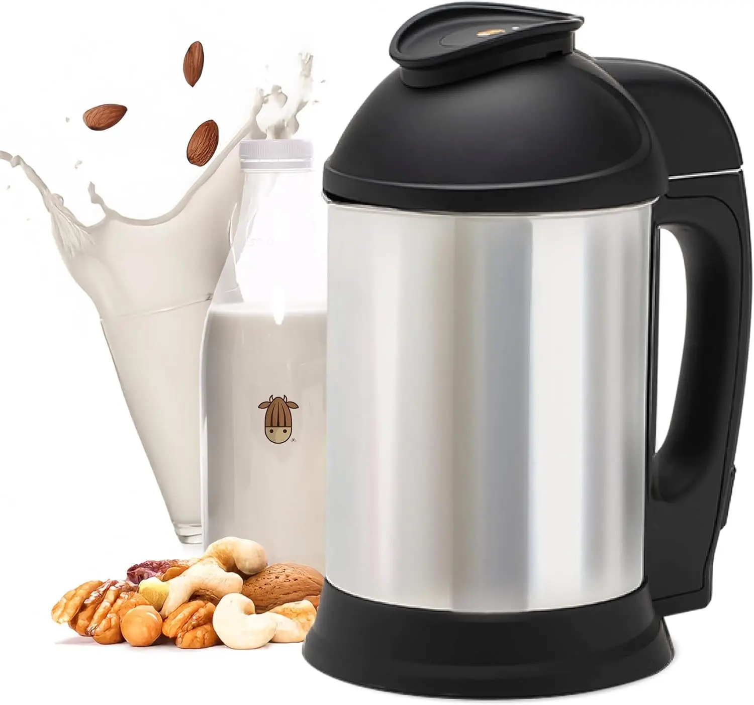 Nut Milk Maker Machine, Plant Based Maker for Homemade Almond, Oat, Cashew Nut Milks & More, Stainless Steel Food Mac