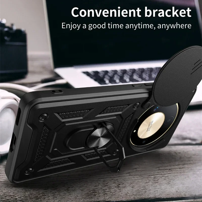 

Armor Case for Honor Magic 6 Lite Magic 5 4 X9b X8b X7b X9a X8a X7a X9 X8 5G X7 X5 Plus Cover Lens Protection Ring Coque Fundas