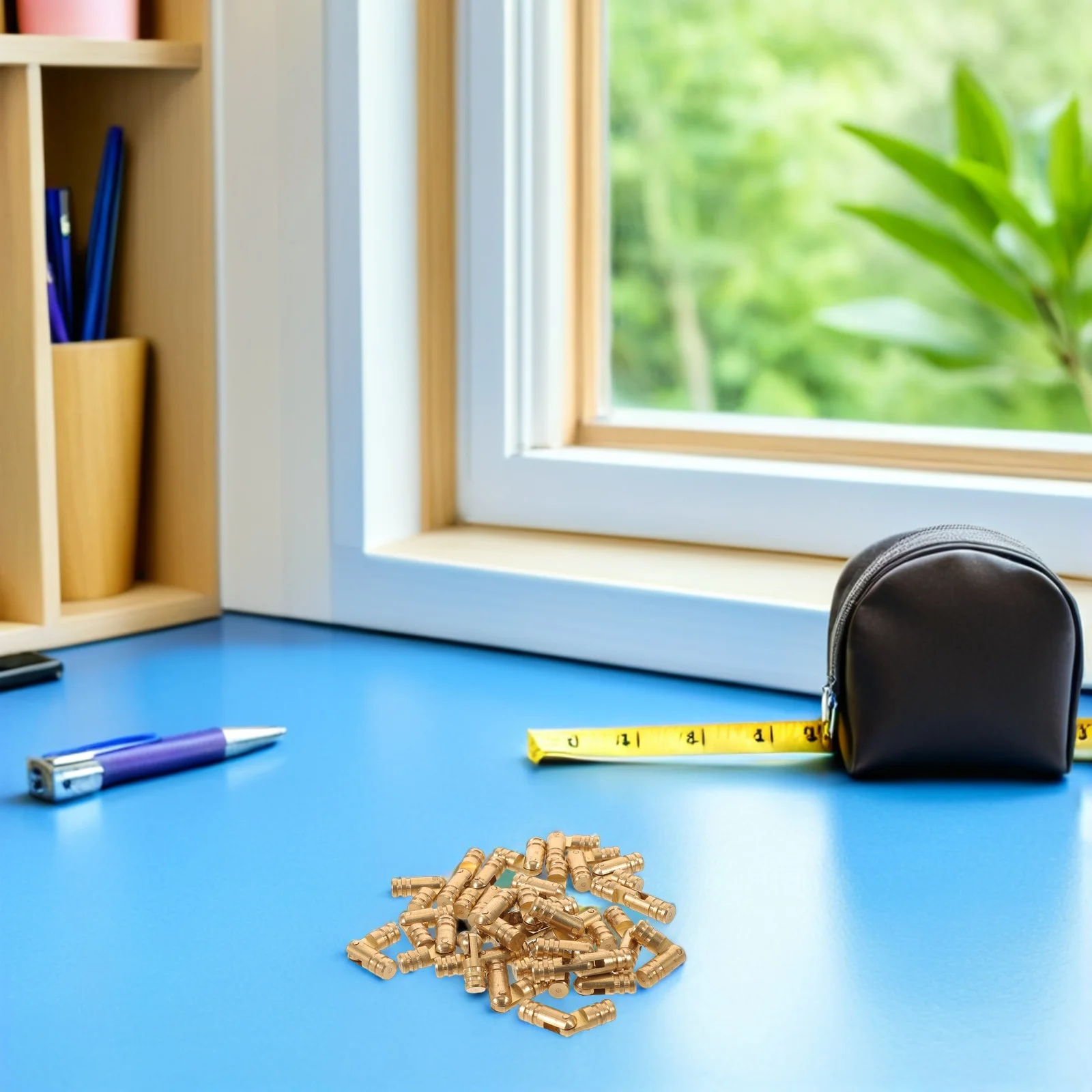 

30Pcs Invisible Hinges for Boxes 5x22mm Copper Cylindrical Hidden Hinge Seamless Opening for Wooden Jewelry Cabinet Storage