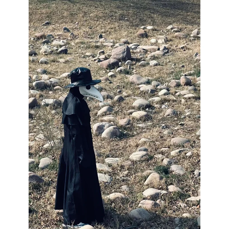 2025 nowy kostium na Halloween dla dzieci dorośli średniowieczny z kapturem zaraza lekarz ptak Horror mnich kostium StQAQ1