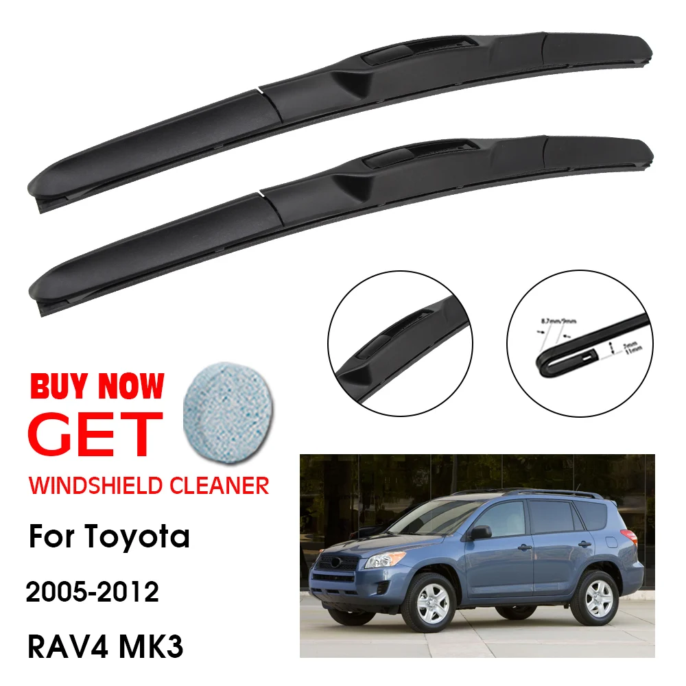 

Car Wiper Blade For Toyota RAV4 MK3 24"+17" 2005-2012 Front Window Washer Windscreen Windshield Wipers Blades Accessories