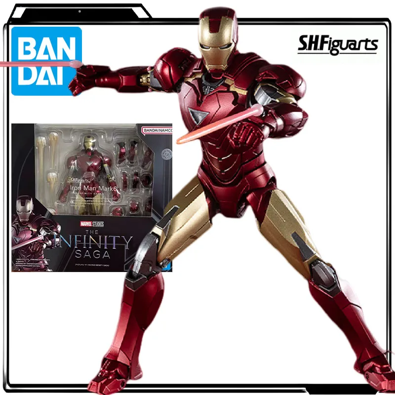 

Bandai натуральная аниме-фигурка S.H.Figuarts Железный человек Mk6 (THE INFINITY SAGA) экшн-фигурки игрушки для мальчиков детский подарок Коллекционная модель