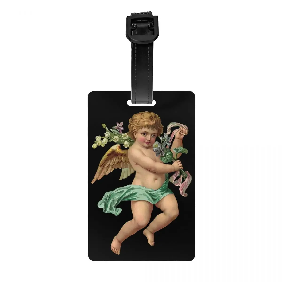 

Custom Renaissance Angels Luggage Tag Privacy Protection Vintage Cherub Wings Baggage Tags Travel Bag Labels Suitcase