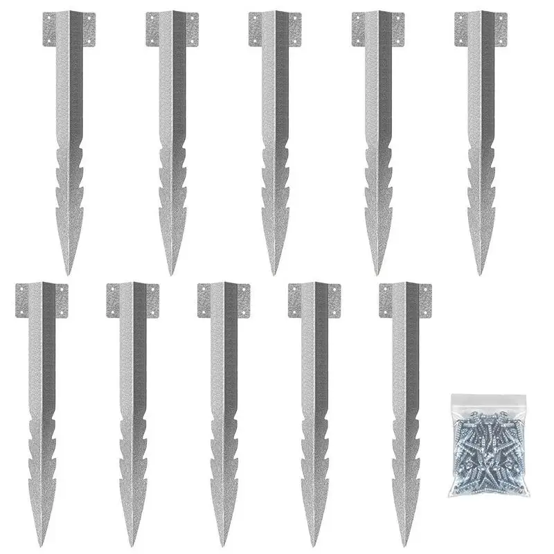 

10pcs Garden Bed Corner Brackets Heavy Duty Metal Corner Edging Stakes For Wood DIY Fencing Lawn Border For Garden Lawn Walkway