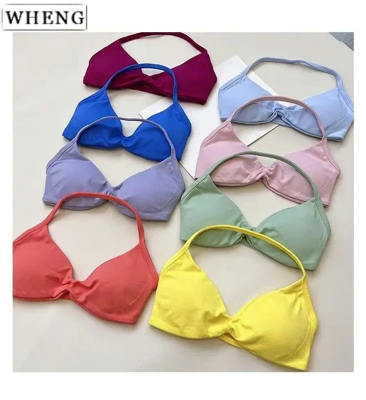 طقم رياضي مكون من قطعتين حمالة صدر لليوجا برباط علوي شورت للتمرين والخدش ملابس رياضية بدلة لياقة بدنية طقم يوجا سلس #4