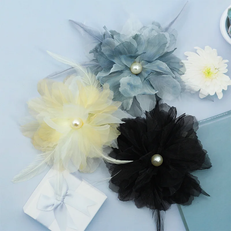 Penas de flores sexy para mulheres, vestido DIY, chapéu de festa, decorações para cocar, plumas, lindos corsages de casamento, atacado, 1pc