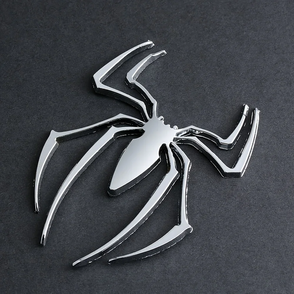 1pc Universal 3D Metal Spider Shape Car Stickers Chrome Badge Auto Emblem Decal Car Styling Decoration Auto Exterior Accessories