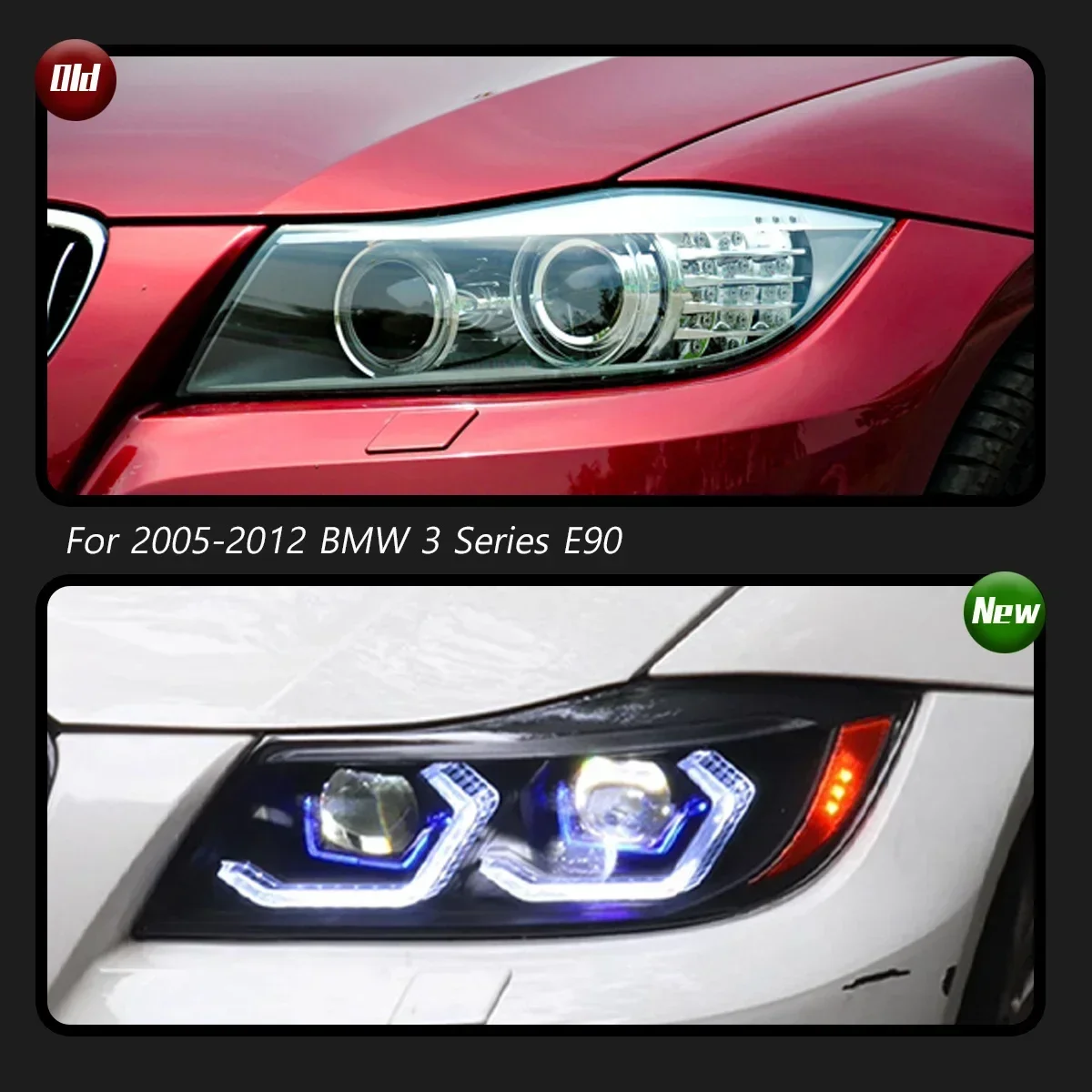 

TYPY Новая светодиодная фара, обновленная, модифицированная для BMW 3 серии E90, фара 2005-2012, фара с динамическим сигналом, автоаксессуары