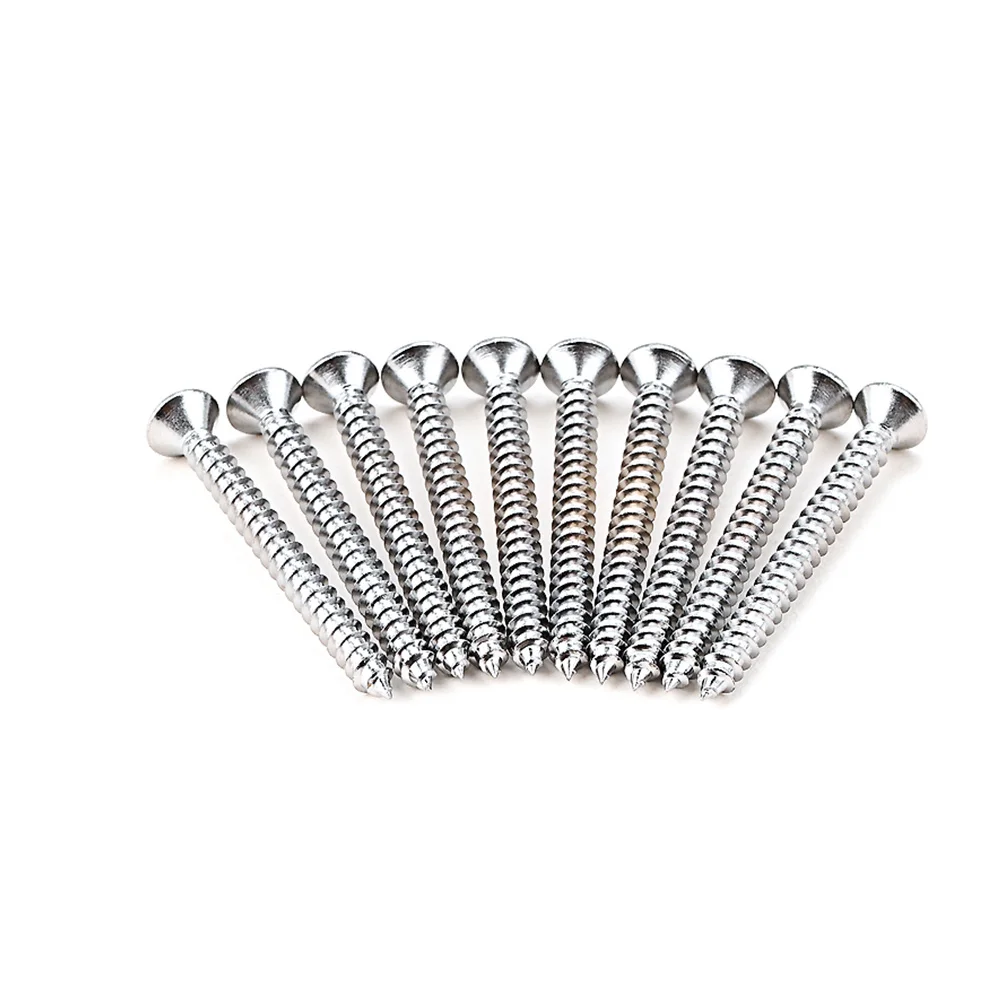 

10Pcs Guitar Neck Plate Screws Durable Metal Neck Joint Screw Replacement for Electric Guitar Bass Parts Bass Part