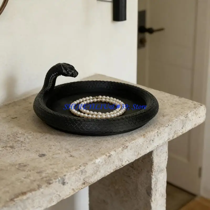 E21F Gothic Snake Jewelry Display Tray Ornamental Plate Suitable for Rings