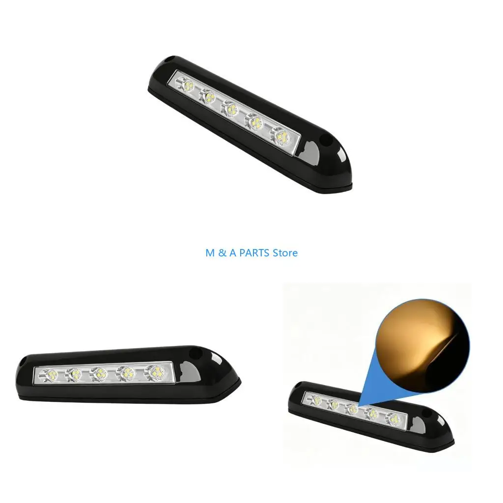 U1JF Boat Exterior Utility Light 12V Motorhome Porch Lamp with 15 LED Wall Mount Housing for Trailer Entry and Doorway Use