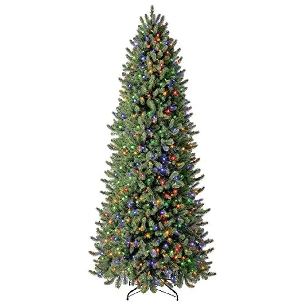 9ft Pre-Lit Vermont Spruce Xmas Tree Remote-Control Color-Change LEDs