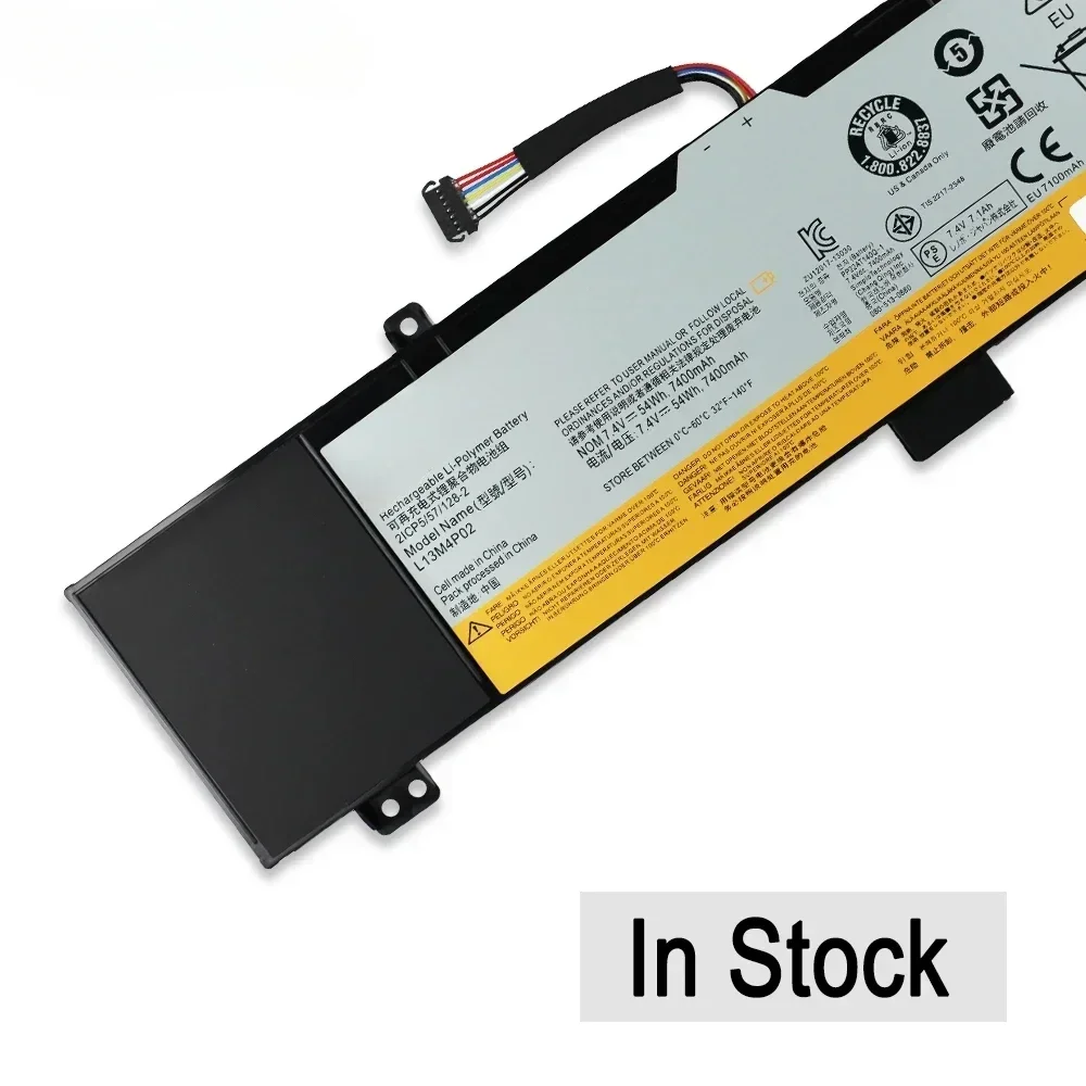 New L13M4P02 Laptop Battery for Lenovo Erazer Y50 Y50-80 Y50-70 Y50P-70 Y70-80 Y70-70 Y70-70T Series 7400mAh L13N4P01 view 5
