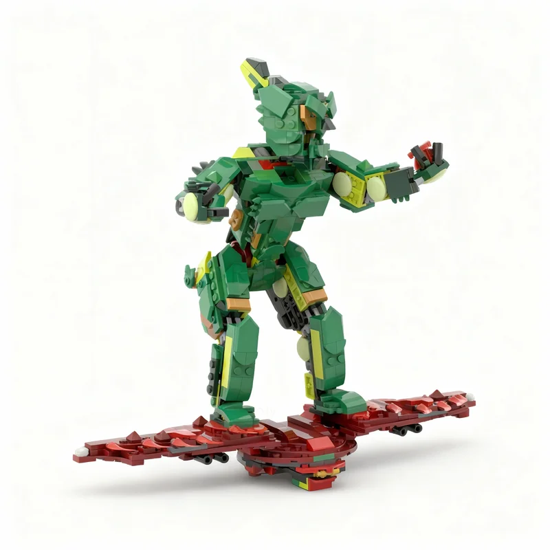 657 elementów MOC Creator 3 1 Model Zielonego Goblina Klocki Konstrukcyjne Prezenty Świąteczne Zabawki Architektoniczne Składanie DIY Edukacja Kreatywność Pomysł