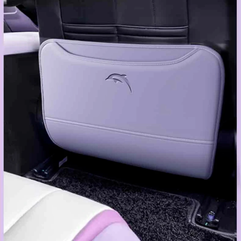 Für BYD Dolphin 2024 Leder Auto B-Säulen-Sitzrücken Anti-Kick-Schutzmatte Abdeckung Zierleiste Auto-Zubehör – Detail 3