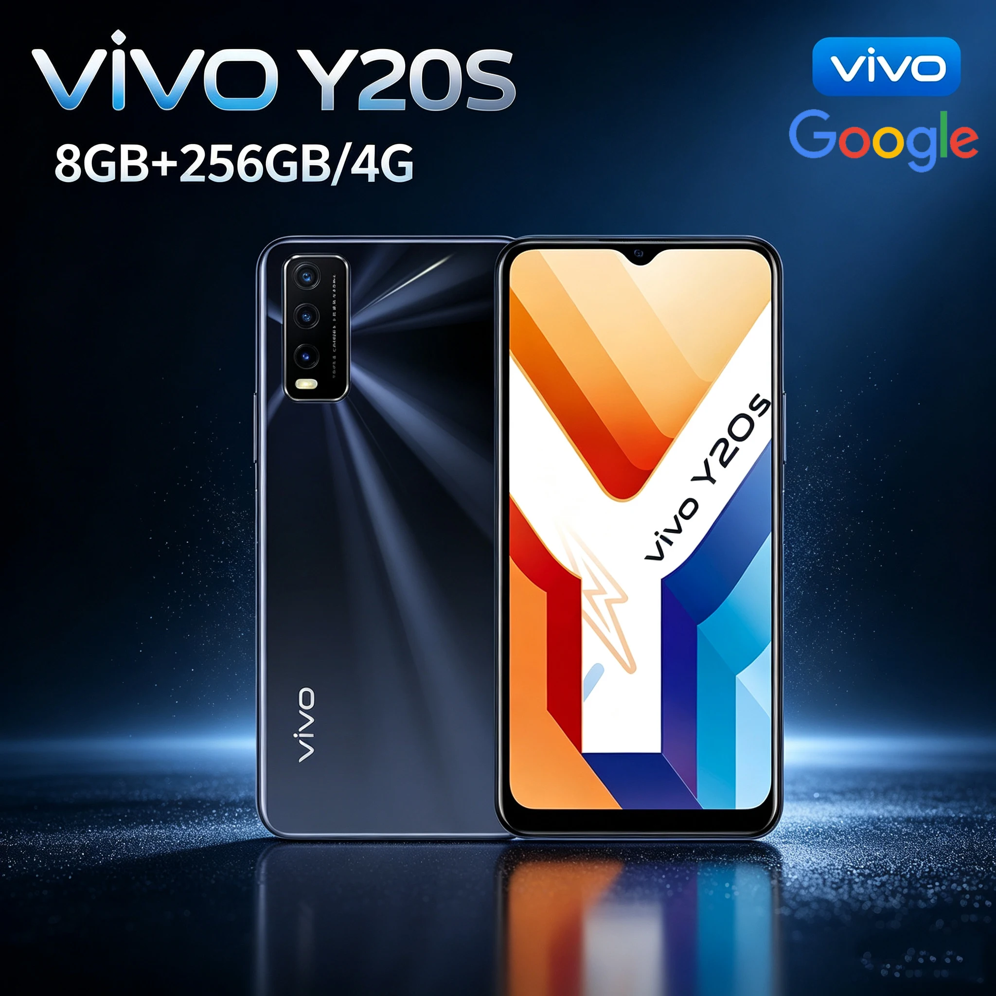 Original Fashionable Brand New Vivo Y20s Global Version 4G Smart Thin and Thin Mobile Phone 6.51' HD Display 50MP Camera 5000mAh