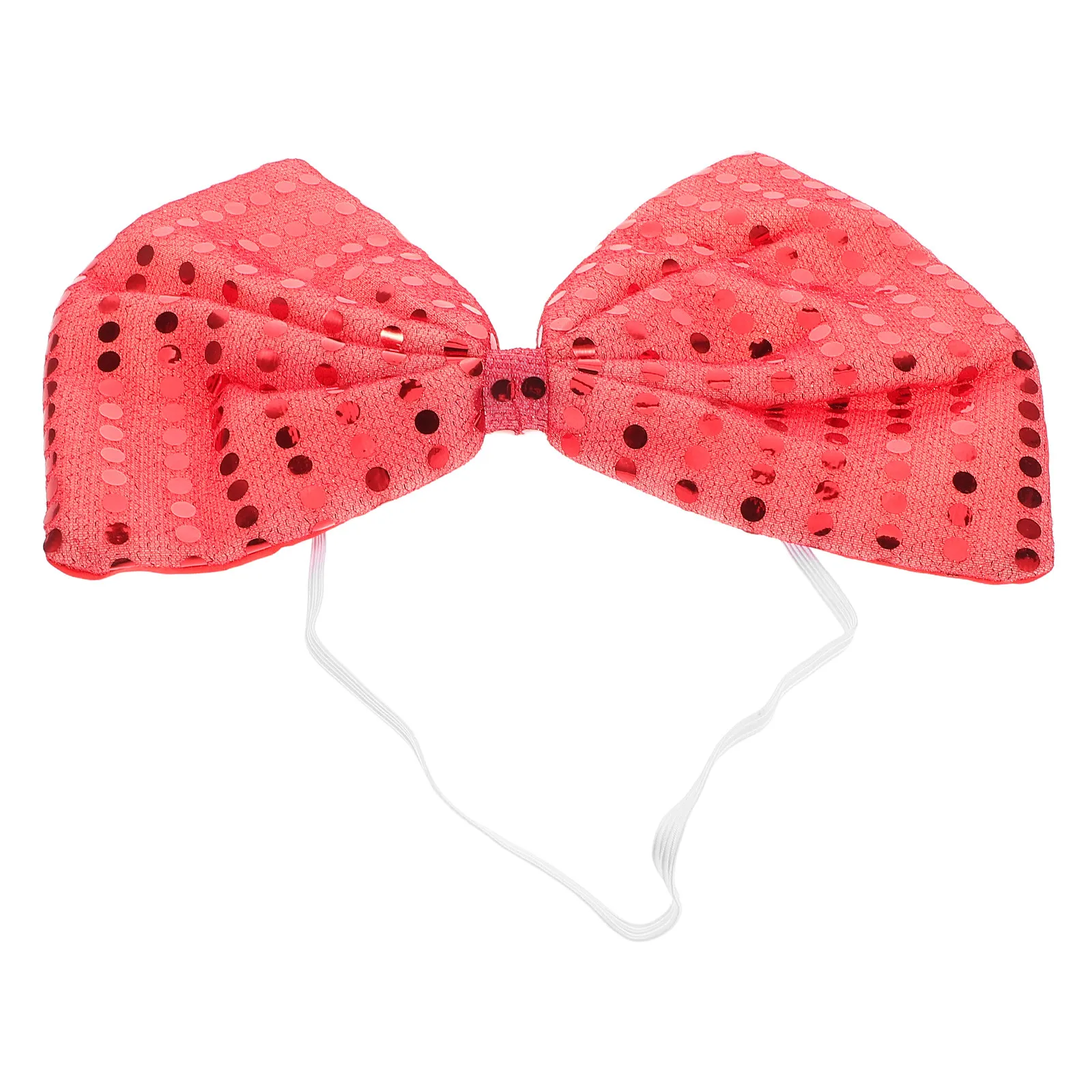 

Large Red Sequin Bow Tie Oversized Sparkly Holiday Bow Tie for Masquerade Carnival Stage Performance Sequin Bows