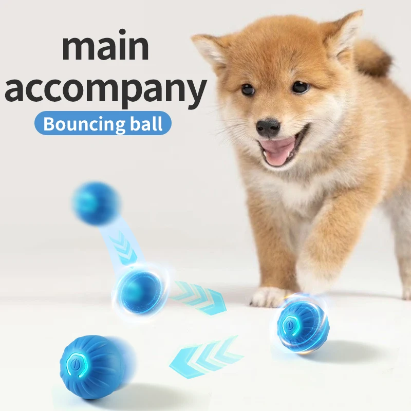 

New smart dog toy ball electronic interactive pet toy mobile ball USB automatic mobile jumping dog cat toy products