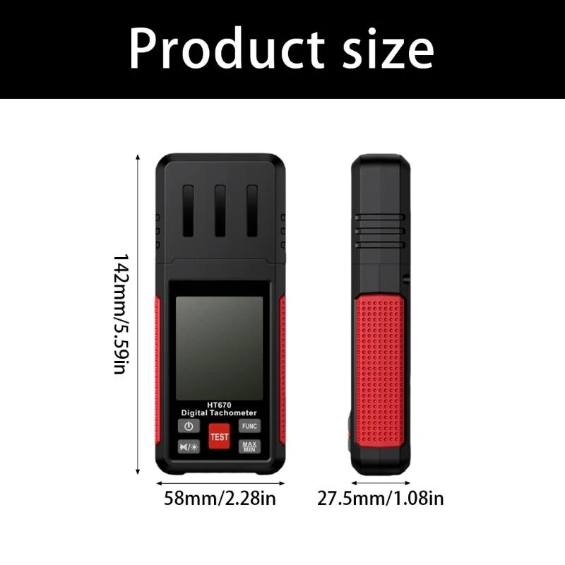 M4YC Portable Contactless Tachometer With Contact Measurement Function High Precisions RPM Meter For Mechanical Systems