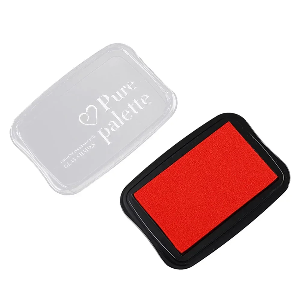 Contenuto della confezione Mm Solid Ink Pad Stamp artigianato fai da te spugna di plastica viola nera Mm deviazione della misurazione manuale