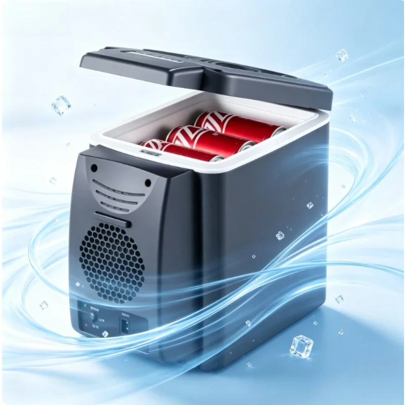 6L Portable Mini Refrigerator Cooler Warmer Dual Use Car Home Travel Vehicle Fridge