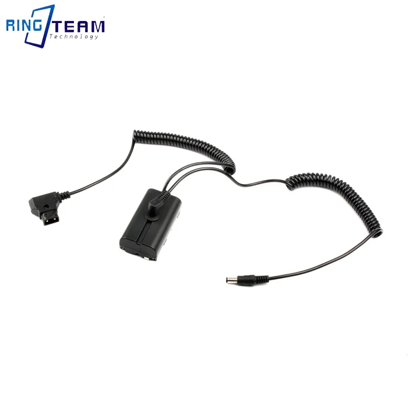 Coiled Cable Anton V Port Battery D-TAP To NP-F550 Dummy Battery DC Female Full Decoding Hole Camera Light Monitor DK-415