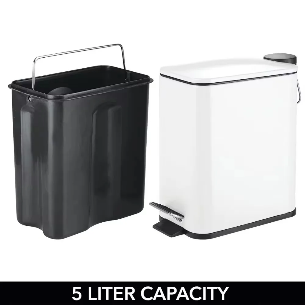 Silent Slow-down Rectangular Trash Can Household Covered Trash Can Living Room Kitchen Bathroom Double Bucket Trash Can