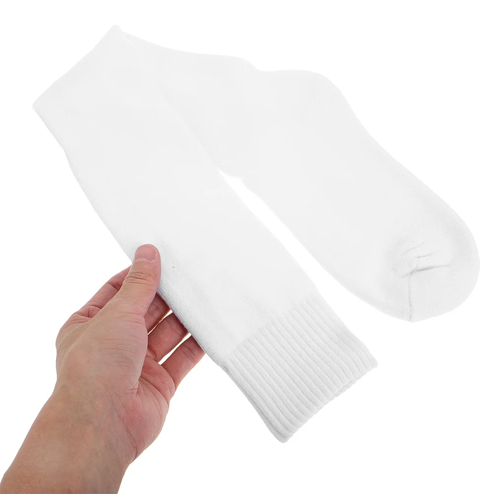 

1 пара белых хлопковых носков до колена для фехтования, удобные дышащие спортивные чулки для бега, футбола, бейсбола, пешего туризма